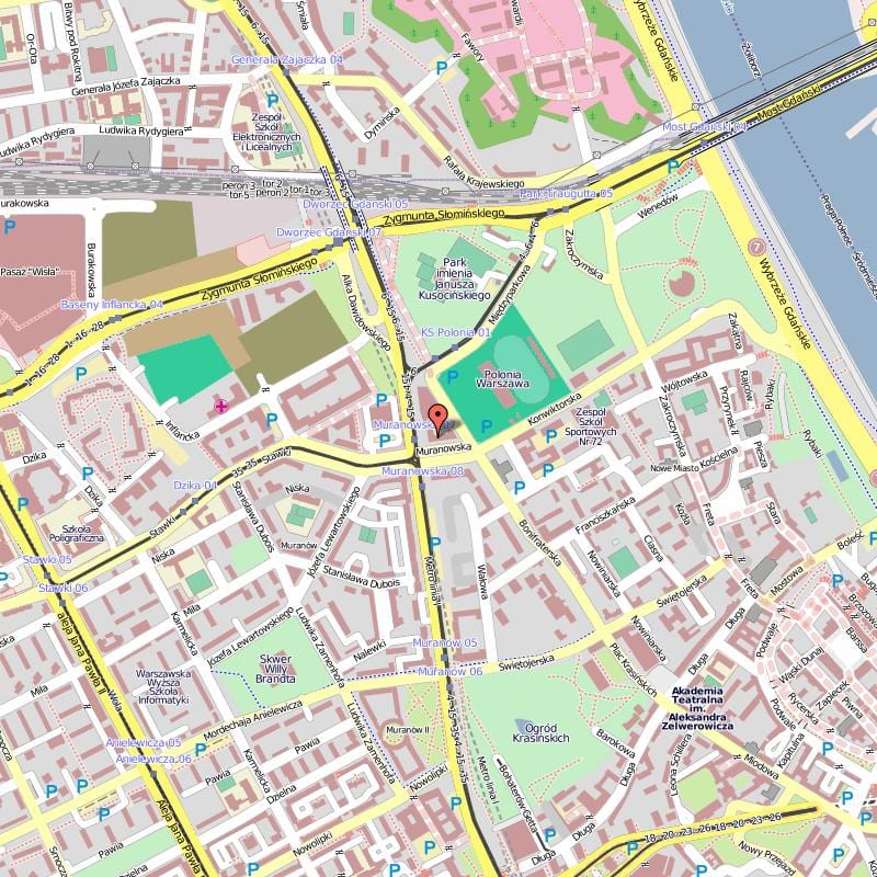 Карта Стари град Варшава Пољска