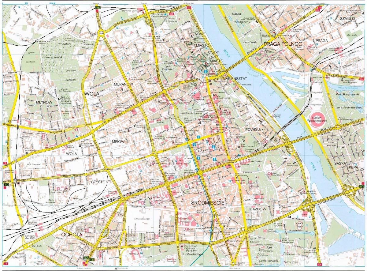 Варшава на мапи
