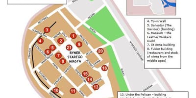 Варшава мапа старог града