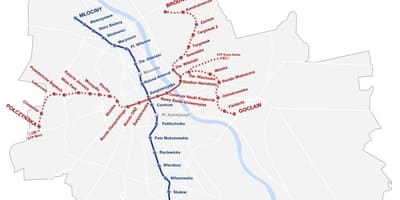 Карта метро Варшаве