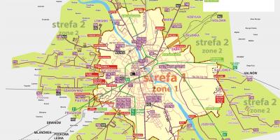 Карта Варшаве на аутобусу 