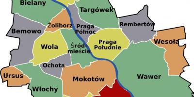 Карта околини Варшаве 